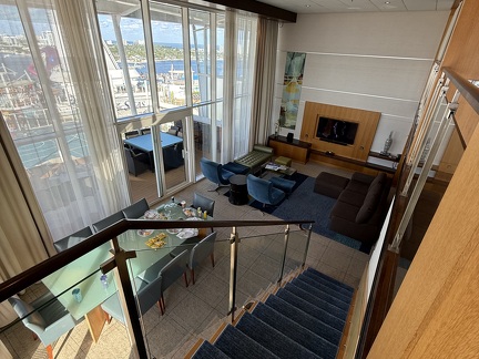 View to downstairs from upstairs landing