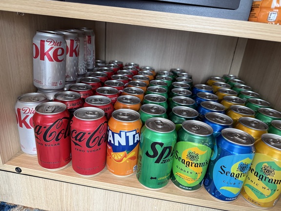 Mini-bar was constantly restocked